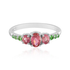 Nigerian Pink Tourmaline Silver Ring