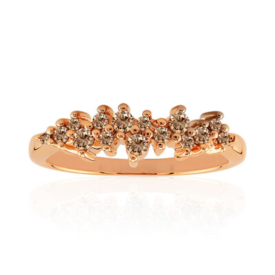 9K SI1 Argyle Rose De France Diamond Gold Ring (Annette)