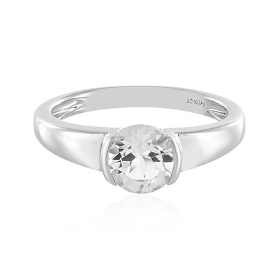 White Topaz Silver Ring