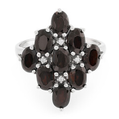 Chocolate Zircon Silver Ring