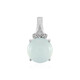 Aqua Chalcedony Silver Pendant