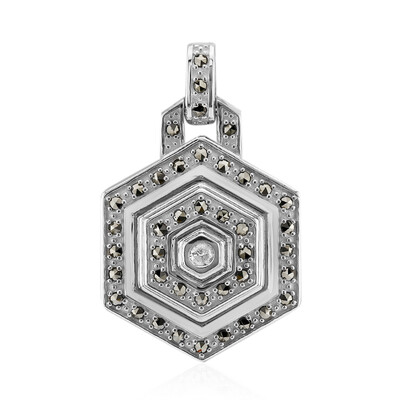 I2 (J) Diamond Silver Pendant (Annette classic)