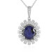 Madagascar Blue Sapphire Silver Necklace