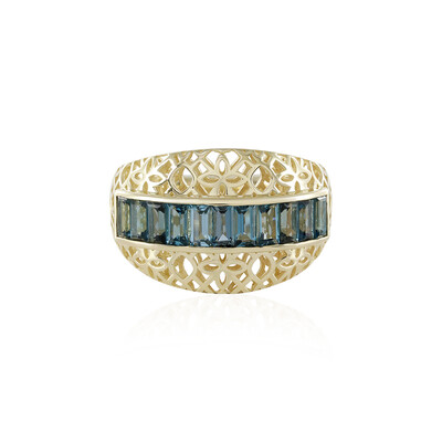 9K London Blue Topaz Gold Ring (Ornaments by de Melo)