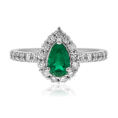 AAA Zambian Emerald Platinium Ring (CIRARI)