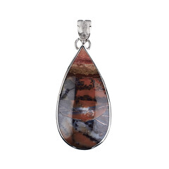 Opalized Wood Silver Pendant