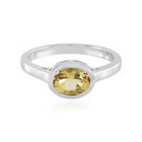 Yellow Beryl Silver Ring