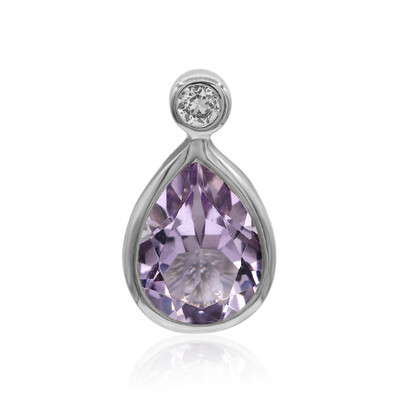 Rose de France Amethyst Silver Pendant