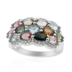 Fancy Tourmaline Silver Ring