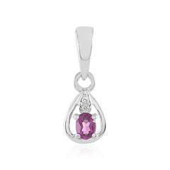 Rhodolite Silver Pendant