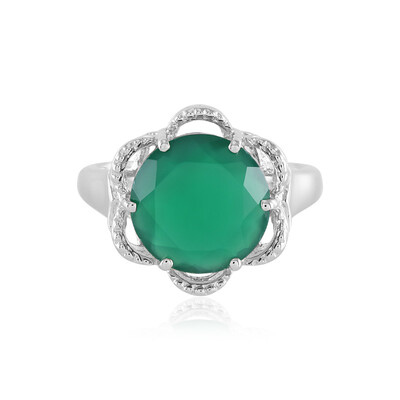 Green Onyx Silver Ring