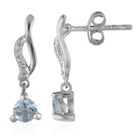 Sky Blue Topaz Silver Earrings