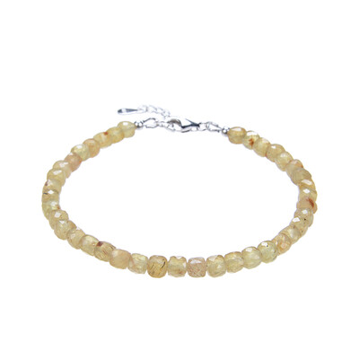 Yellow Apatite Silver Bracelet