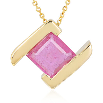 Madagascar Pink Sapphire Silver Necklace