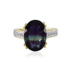 Bi Colour Fluorite Silver Ring