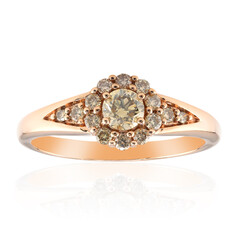 9K VS1 Argyle Rose De France Diamond Gold Ring