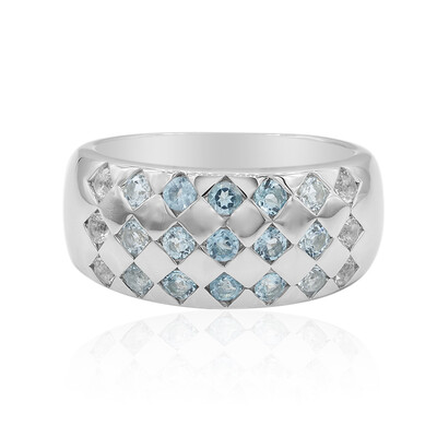 Swiss Blue Topaz Silver Ring