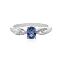 Unheated Tanzanite Silver Ring