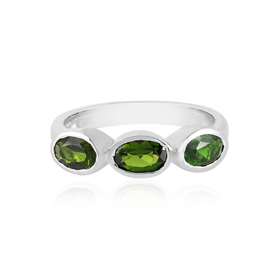 Russian Diopside Silver Ring