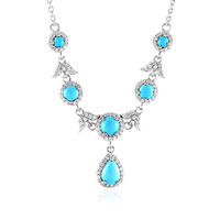 Sleeping Beauty Turquoise Silver Necklace