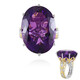 Zambian Amethyst Silver Ring (Gems en Vogue)