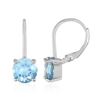 Sky Blue Topaz Silver Earrings