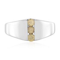 Yellow Zircon Silver Ring