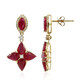 18K AAA Mozambique Ruby Gold Earrings (CIRARI)