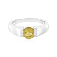 Yellow Beryl Silver Ring