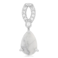 Howlite Silver Pendant