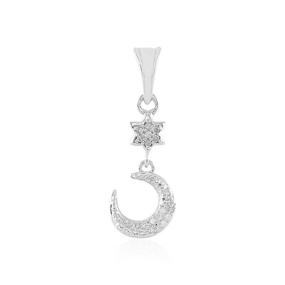 I2 (I) Diamond Silver Pendant