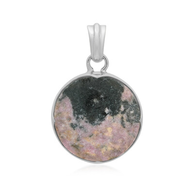 Sulavesi Rhodonite Silver Pendant (Bali Barong)