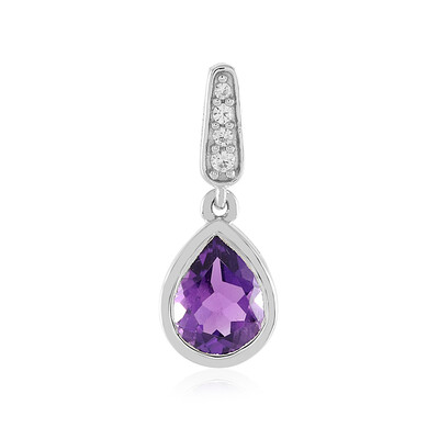 Siberian Amethyst Silver Pendant