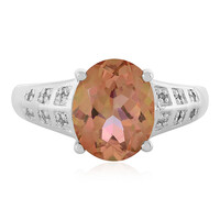 Peach Mystic Topaz Silver Ring