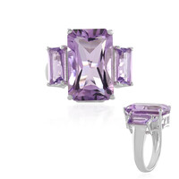 Rose de France Amethyst Silver Ring