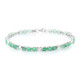 Zambian Emerald Silver Bracelet