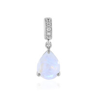 Rainbow Moonstone Silver Pendant