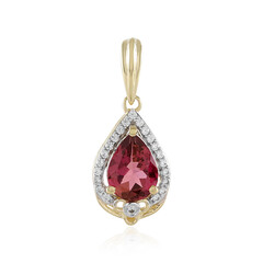 9K Brazilian Pink Tourmaline Gold Pendant