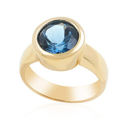 9K London Blue Topaz Gold Ring (de Melo)