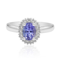 Unheated Tanzanite Silver Ring