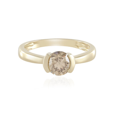 14K I2 Champagne Diamond Gold Ring