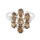 Cinnamon Zircon Silver Ring