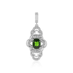 Russian Diopside Silver Pendant