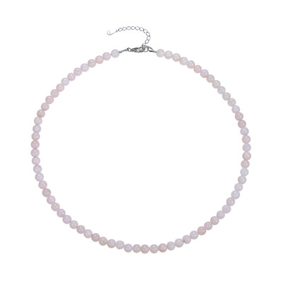 Pink Andenian Opal Silver Necklace