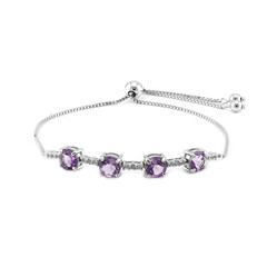 Amethyst Silver Bracelet