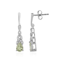 Merelani Mint Garnet Silver Earrings