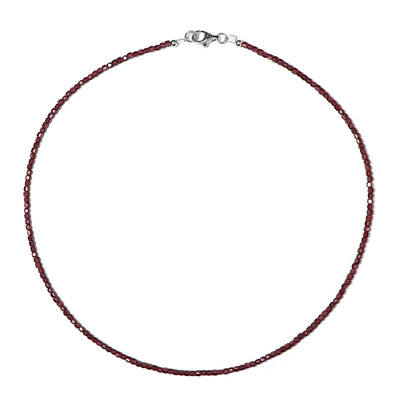 Indian Garnet Silver Necklace