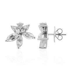 White Topaz Silver Earrings