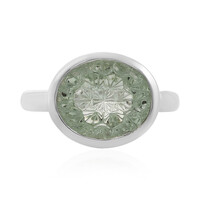 Green Amethyst Silver Ring