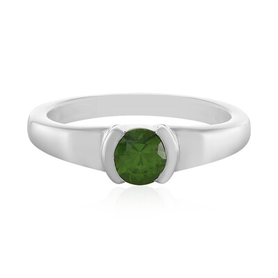 Ceylon Green Zircon Silver Ring